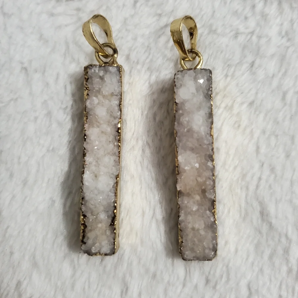 Gemstone Pendant Lot (3) Druzy Agate